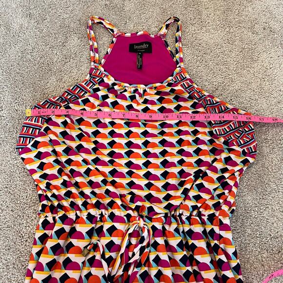 Laundry by Shelly Segal Women's Dress Abstract Print Pink Sleeveless Size M - Picture 8 of 9